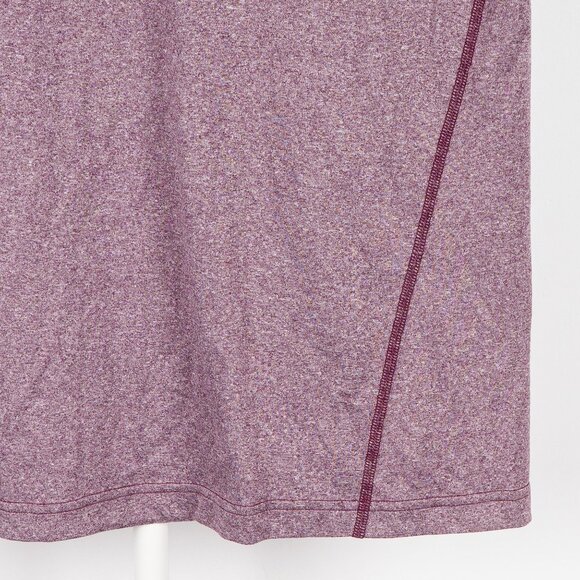 MSX Polo Shirt M Mens Heathered Burgundy Classic Short Sleeve Purple Color Block - Picture 4 of 5
